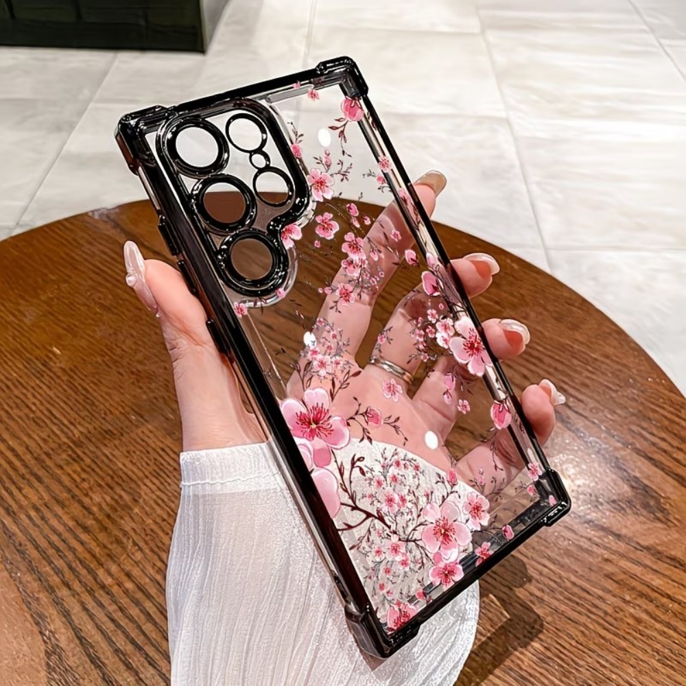 桜の花柄電気メッキ四隅耐衝撃スマホケース Samsung G - Phone Cases Samsung S23 のレビューと価格