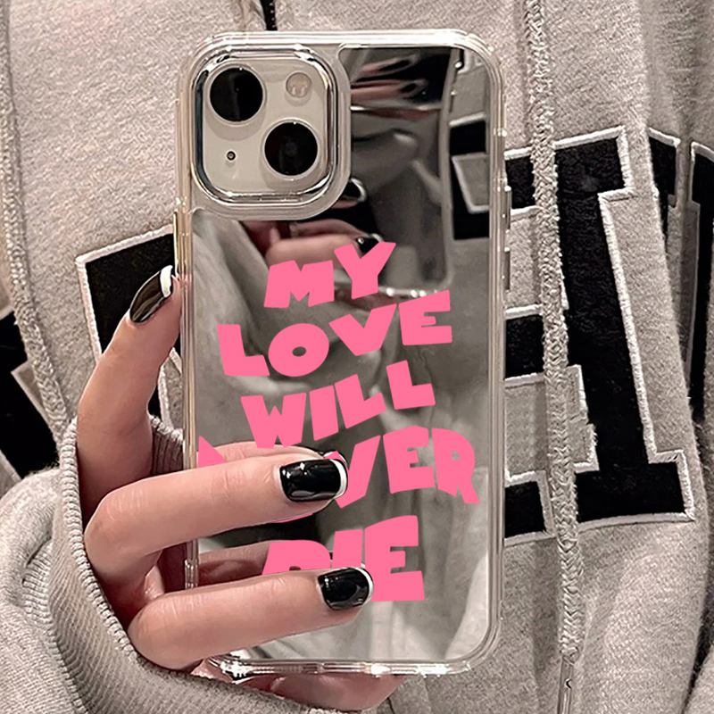 トレンディな名言とカラフルな文字のミラー付きスマホケース i - Phone Cases Durable のレビューと価格