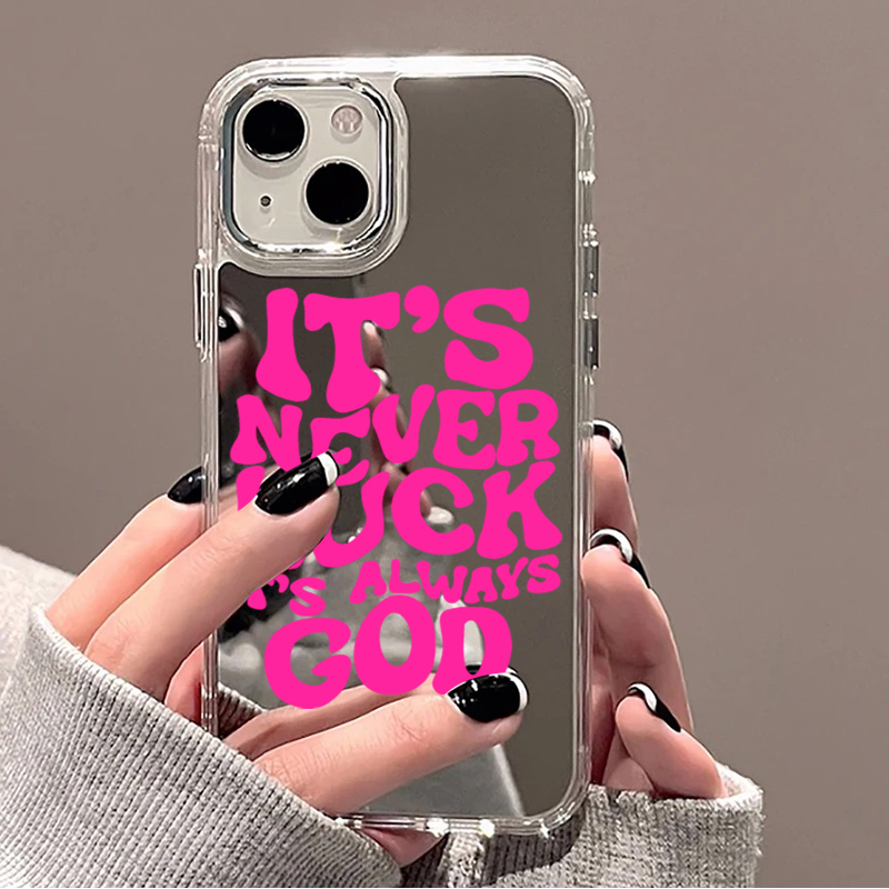 トレンディな名言とカラフルな文字のミラー付きスマホケース i - Phone Cases Durable のレビューと価格