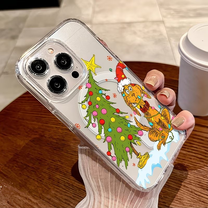 子犬をテーマにしたクリスマスパーティー クリアスマホケース  - Clear Magsafe Case のレビューと価格